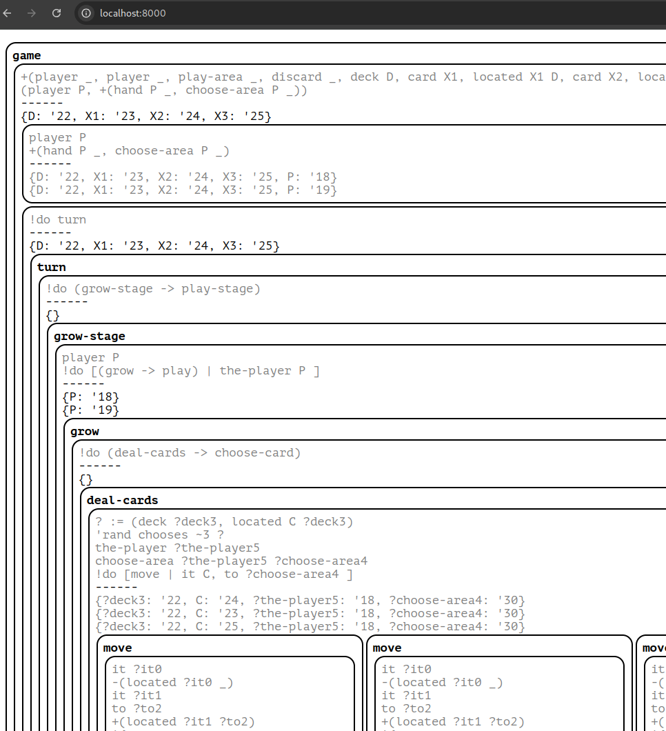 a screenshot of the preceding program being evaluated